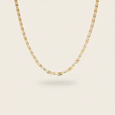 Cadena Gucci estrella oro 10k de 50cm