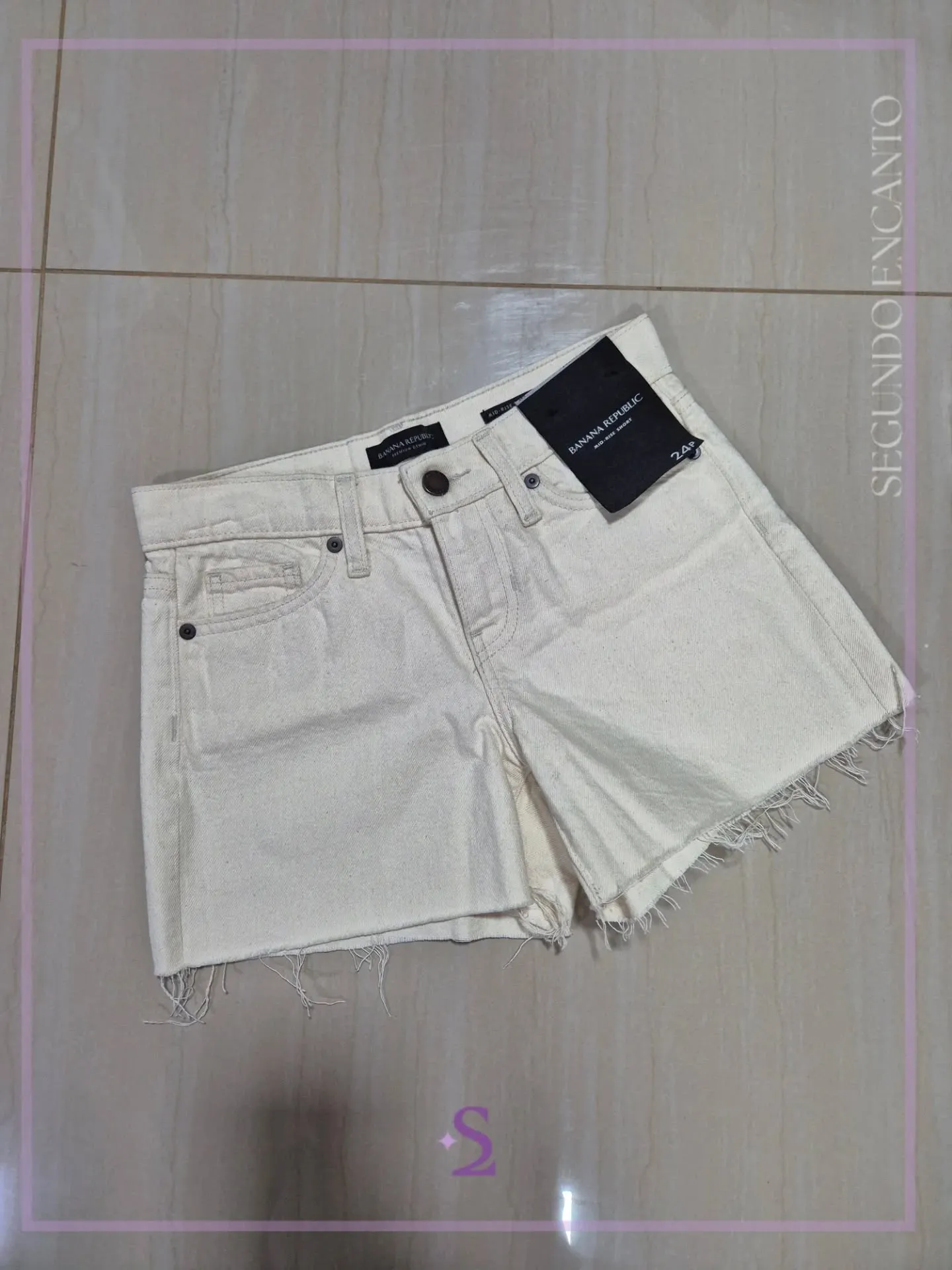 Short blanco Banana Republic talla 24 s - Image 1