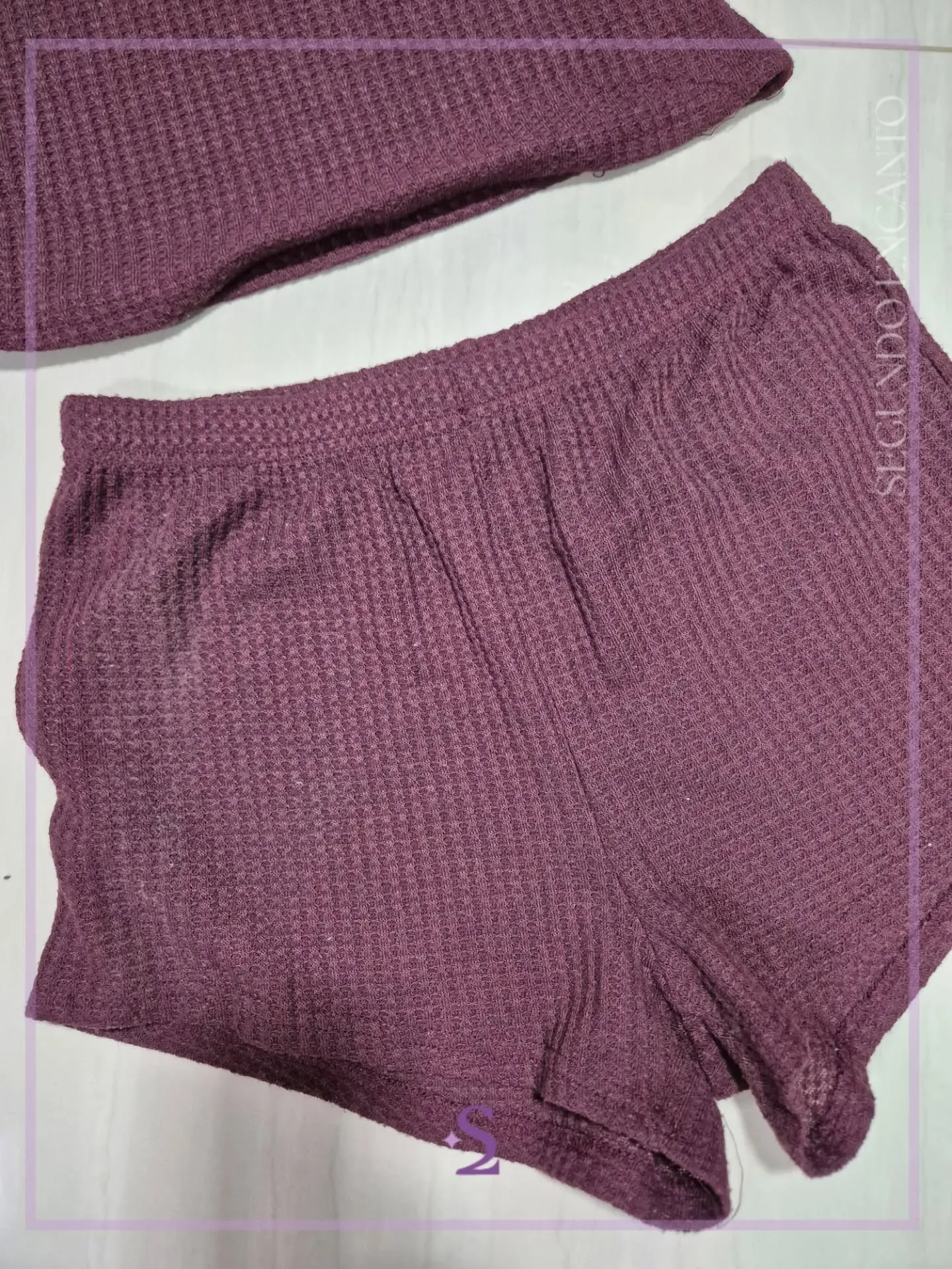 Set pijama vino tela wafle L - Image 3