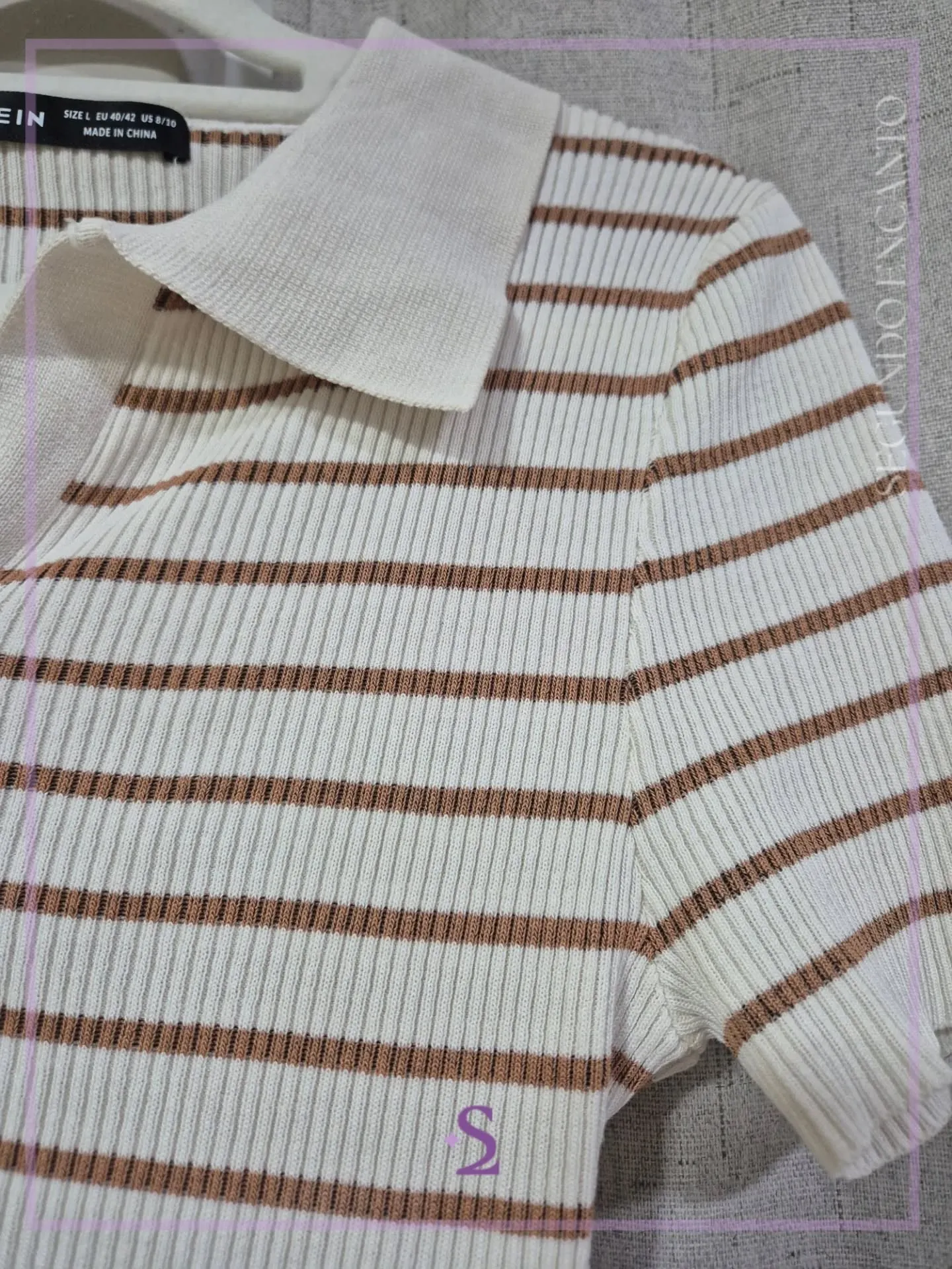 Top a rayas de botones M/L - Image 3