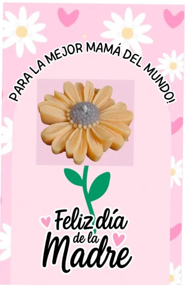 Vela Margarita con Tarjeta - Image 1