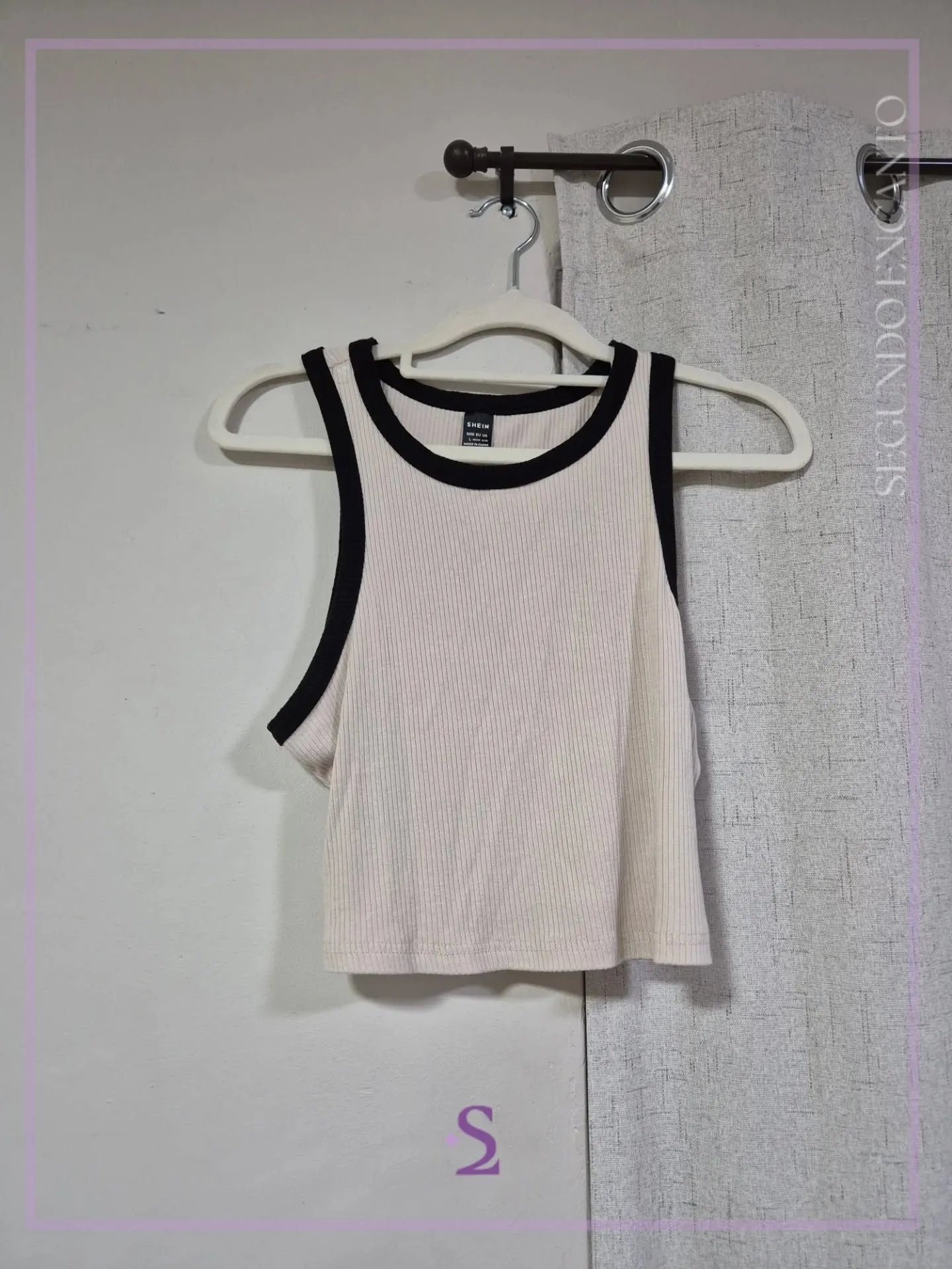 Crop top blanco hueso L - Image 2