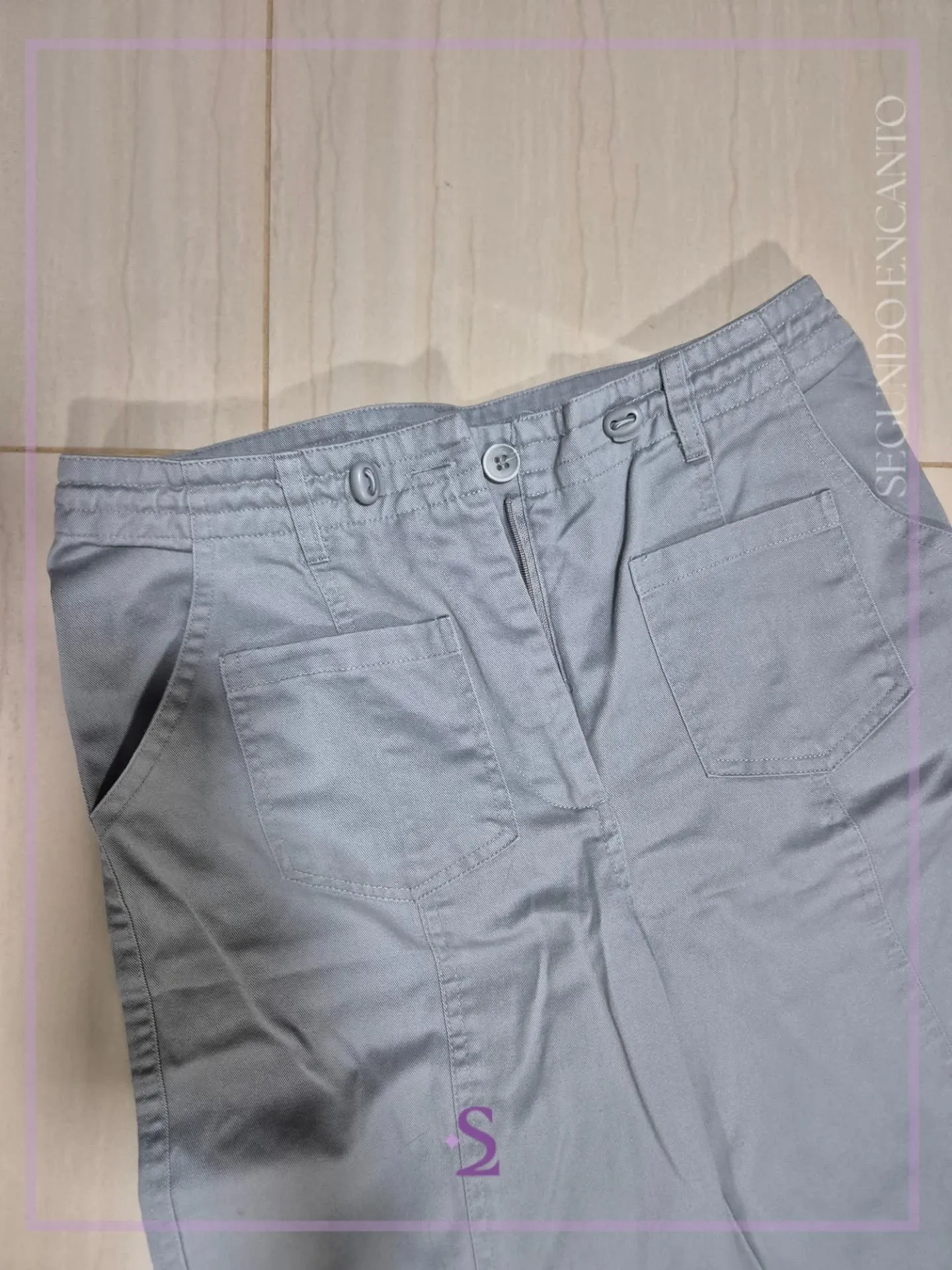 Pantalon gris tipo cargo S como nuevo - Image 2