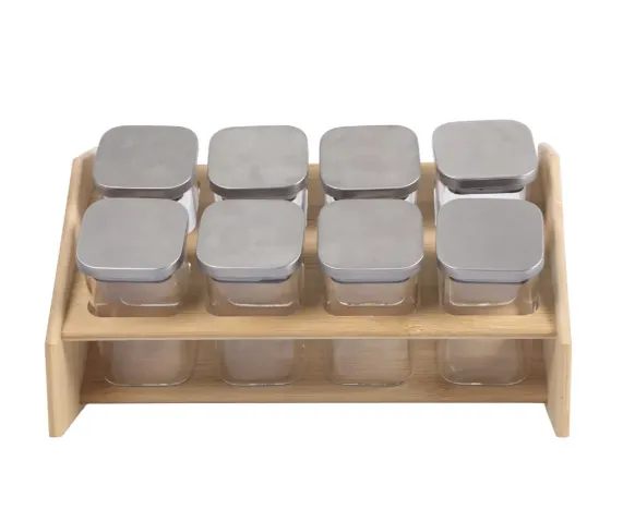 Organizador de madera con 8 especieros 32x16x16.6 cm - Image 1