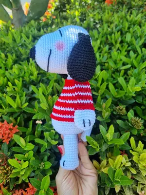 Snoopy suéter de rayas 