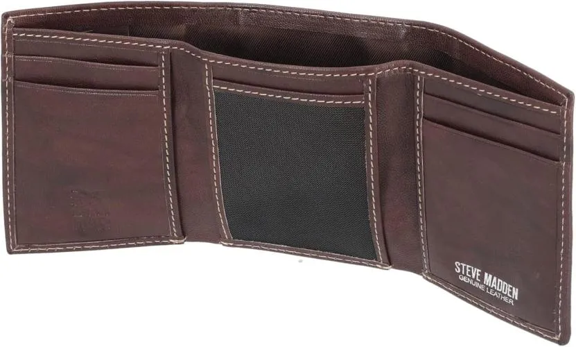 Steve Madden Billetera Triple RFID para Hombre con Ventana de Identificación - Image 2