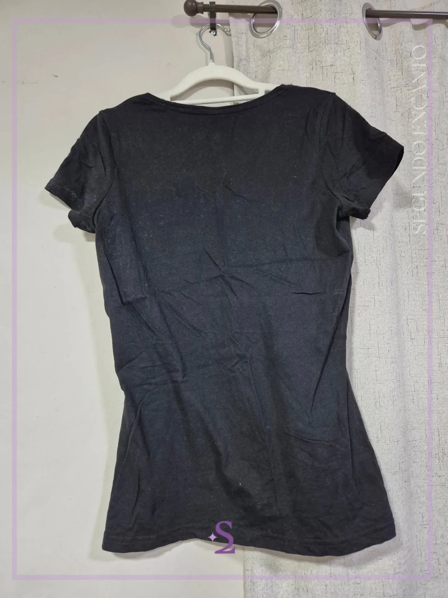 Camisa de algodon color negro M - Image 4