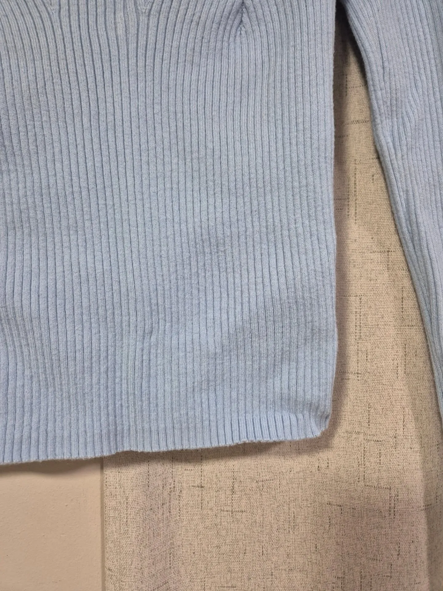 Blusa celeste manga larga M - Image 3