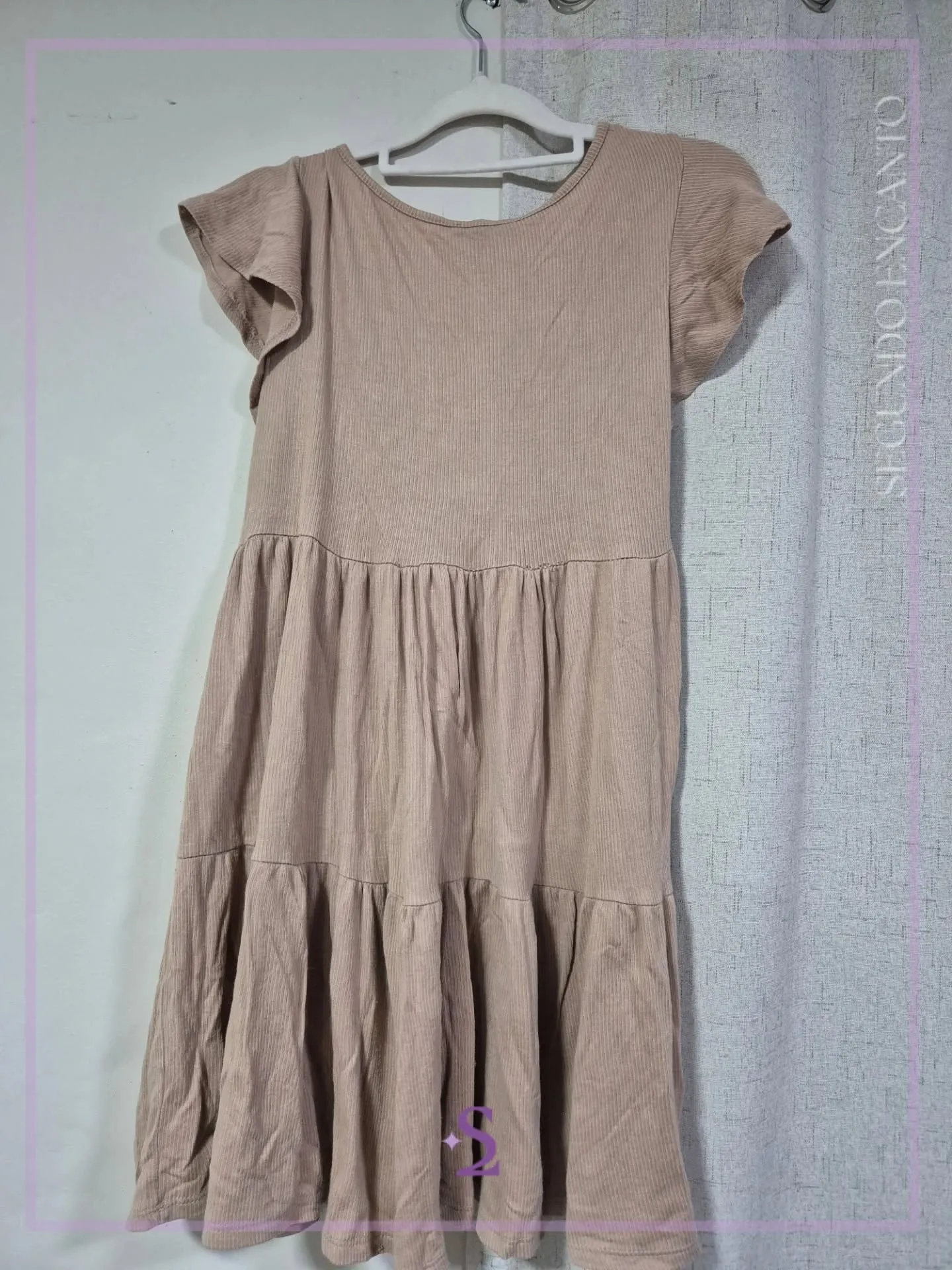 Vestido beige para andar en casa L - Image 3