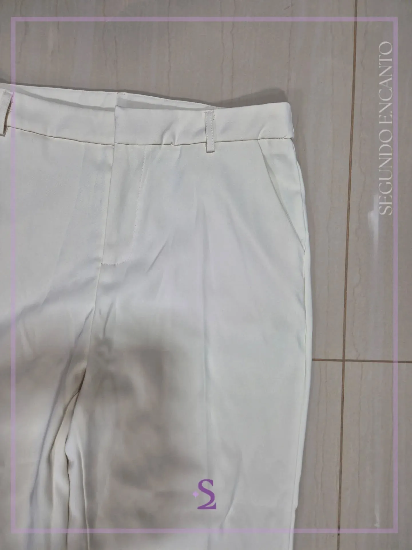 Pantalon formal blanco hueso L grande - Image 3