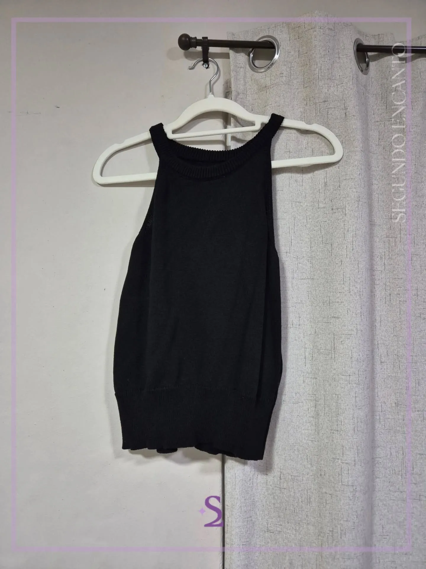Blusa negra cuello halter M - Image 3