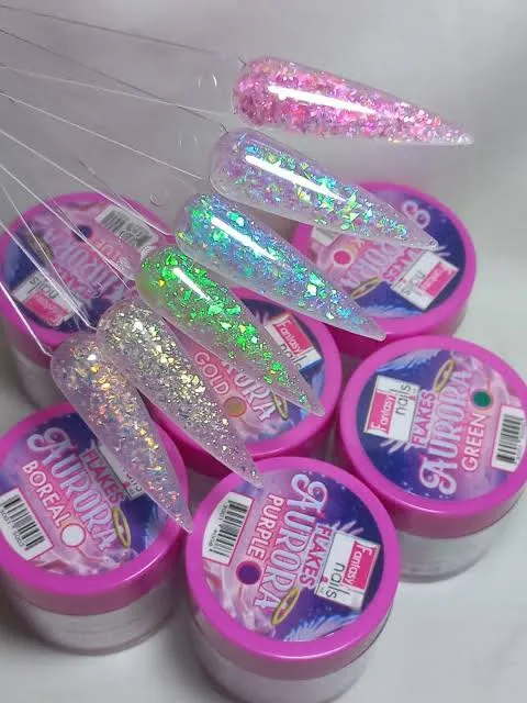 ACRILICO FLAKES AURORA FANTASY NAILS - imagen 1