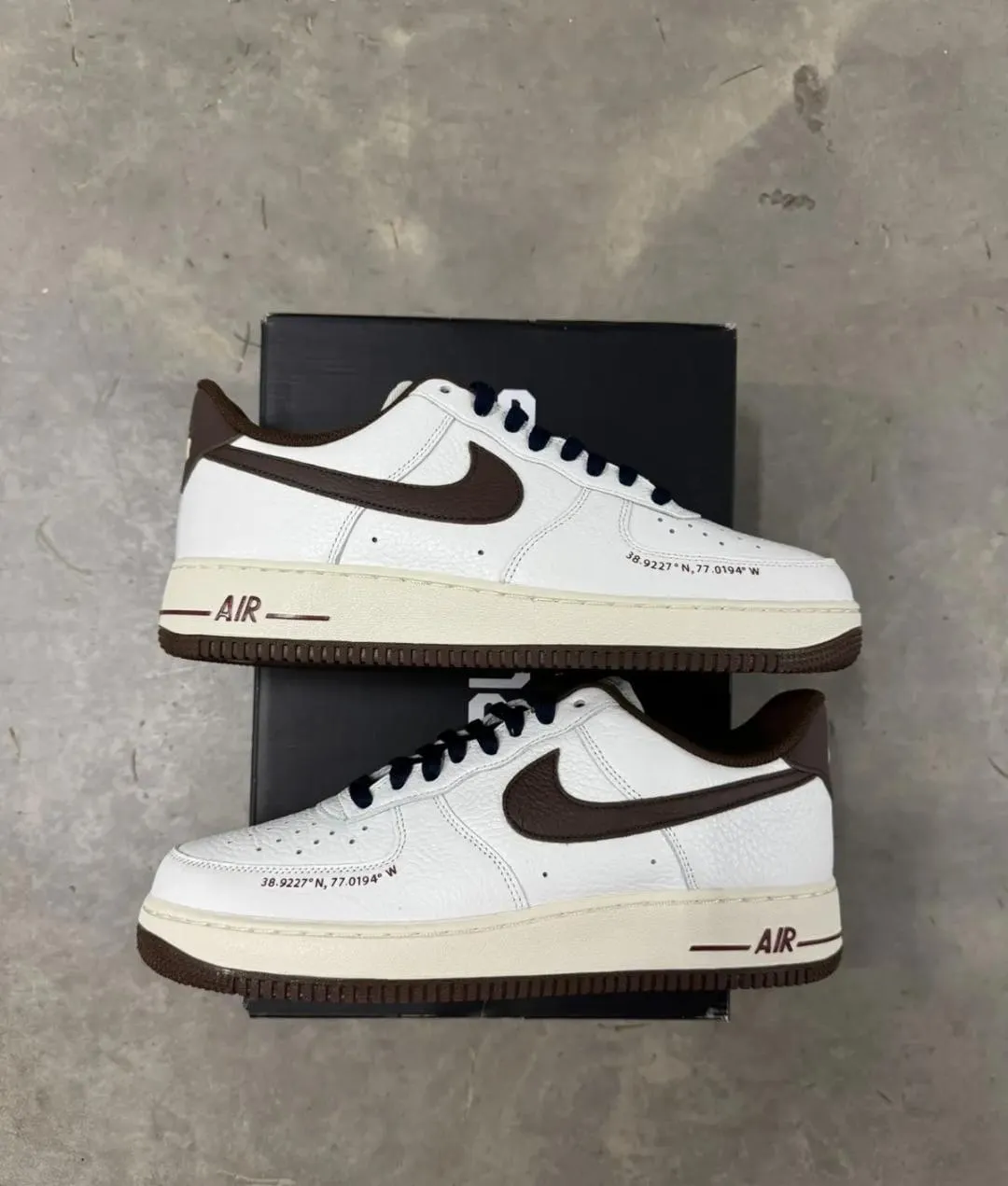 Nike Air Force 1 Low – White & Coffee Edition - Image 1