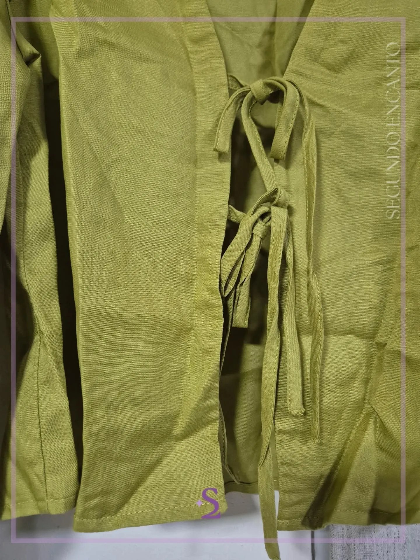 Blusa manga larga con nudos delanteros M - Image 3
