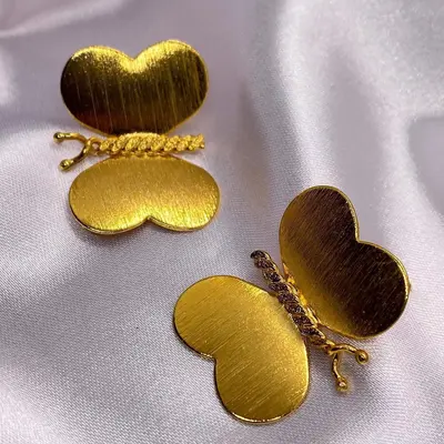 ARETES MARIPOSAS DORADAS 