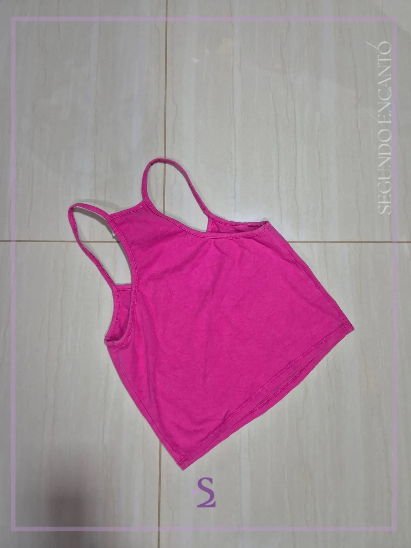 Crop top basico fucsia S - Image 2