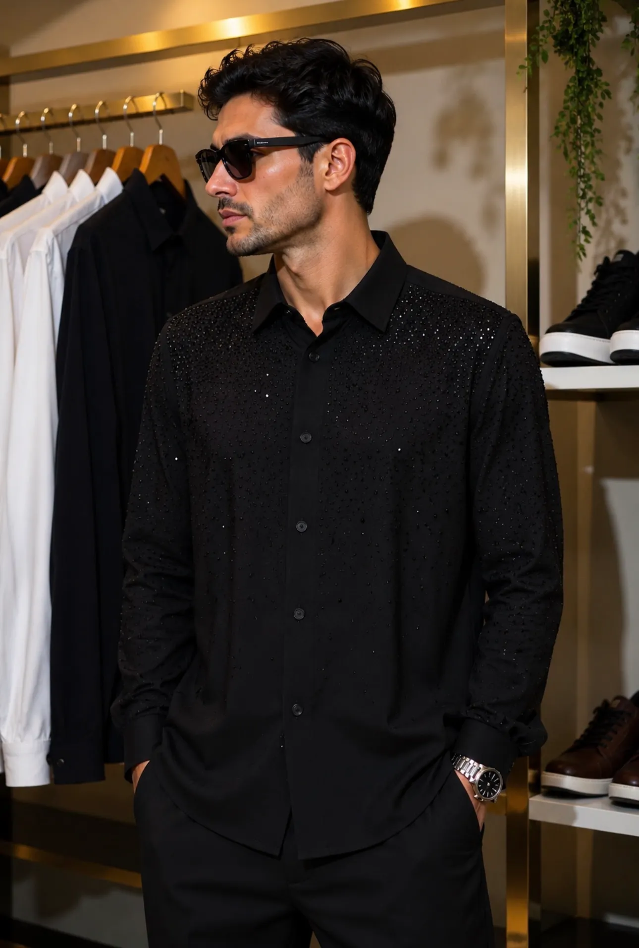 CAMISA LARGA BRILLOS - Image 1