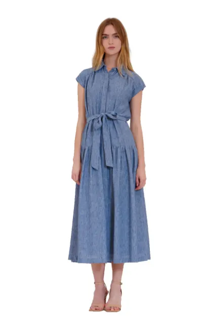 Vestido midi Julian And Jordan azul heather para mujer - Image 1