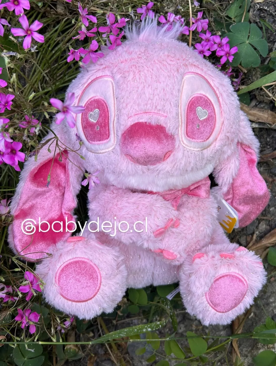 peluche STITCH color rosa claro ``pelaje brilloso`` - Image 1