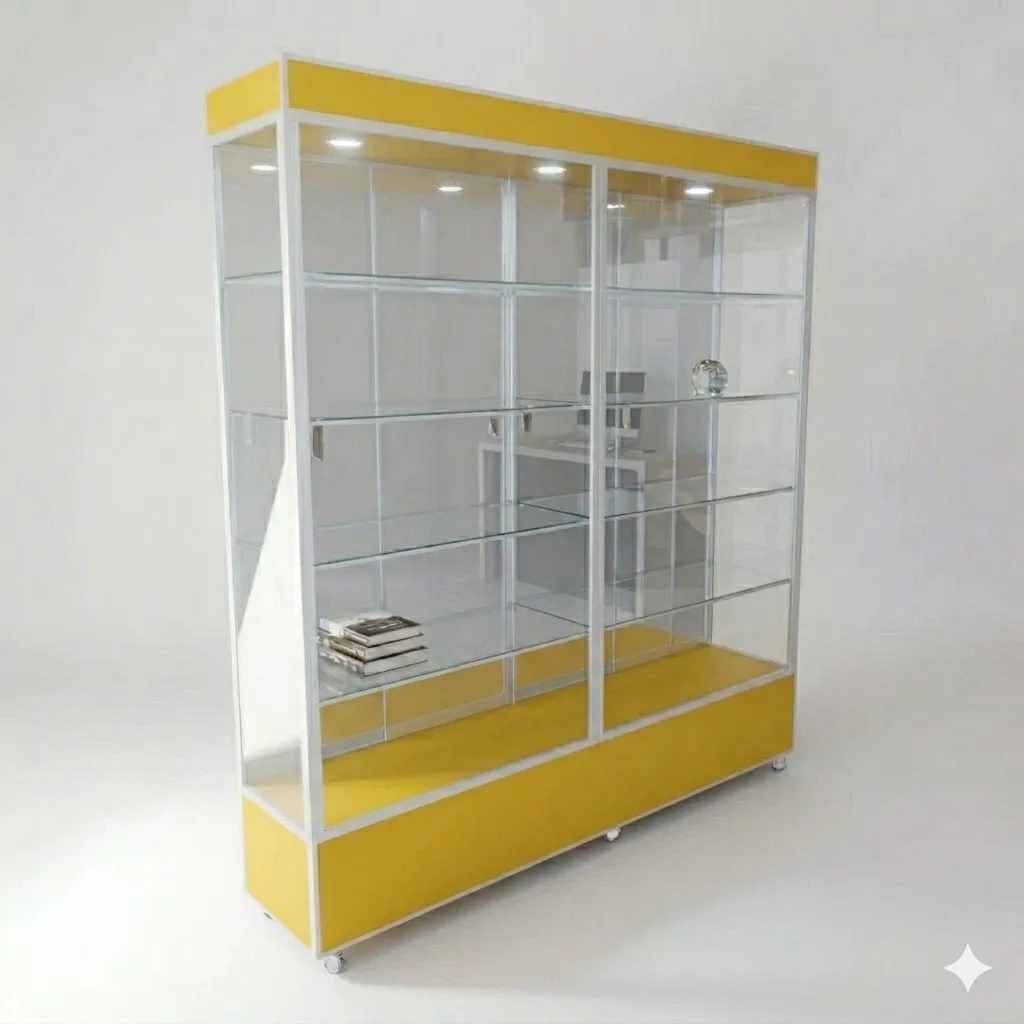 Vitrina Aparador, Exhibidor Mostrador Cristal De 1.80 m. x1.80 m. x 40cm sku 741 - Image 5