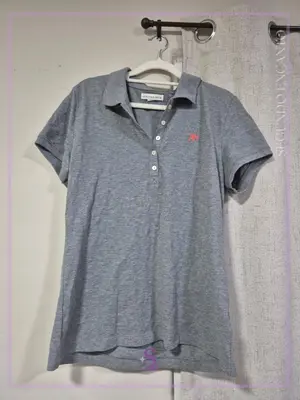 Camisa tipo polo color gris L/M