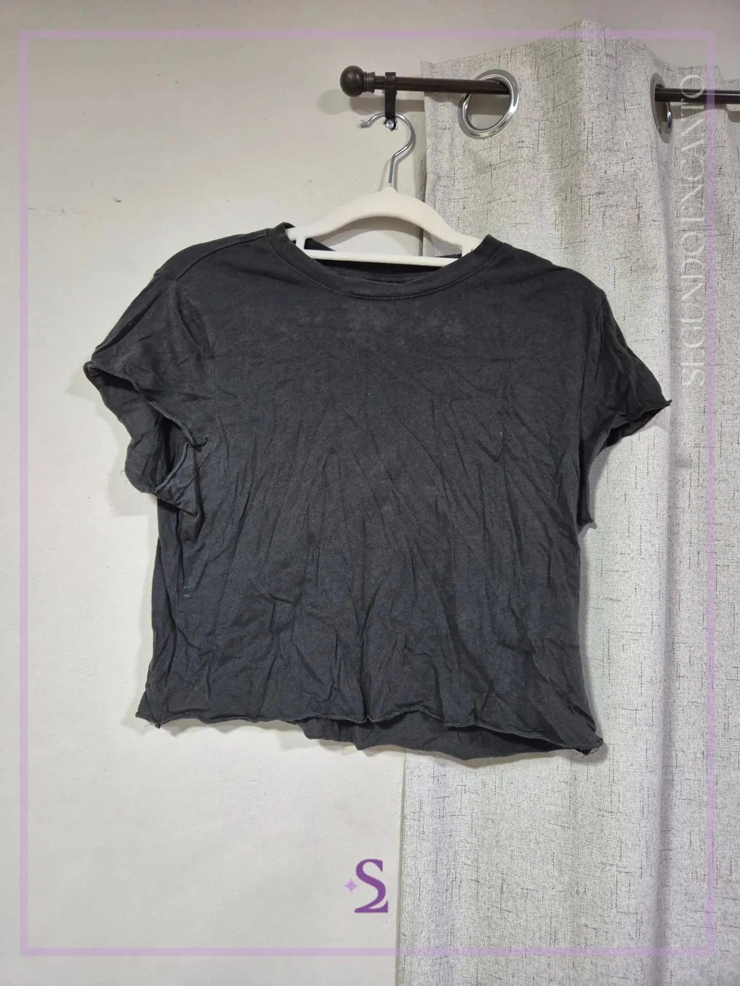 Crop top color gris oscuro M - Image 1