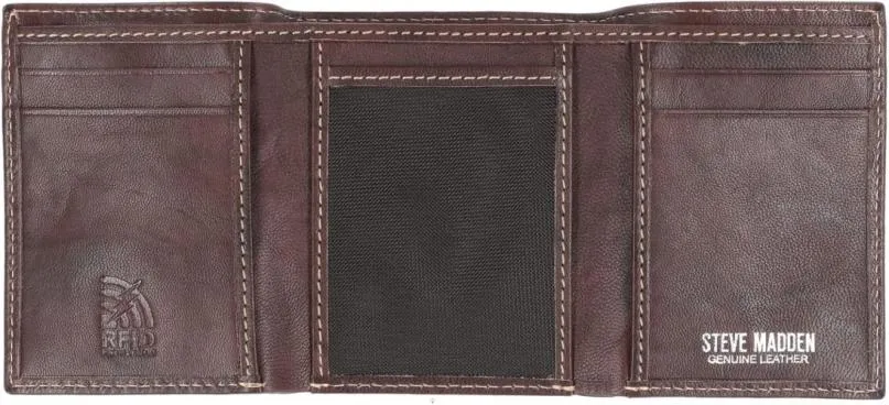 Steve Madden Billetera Triple RFID para Hombre con Ventana de Identificación - Image 3
