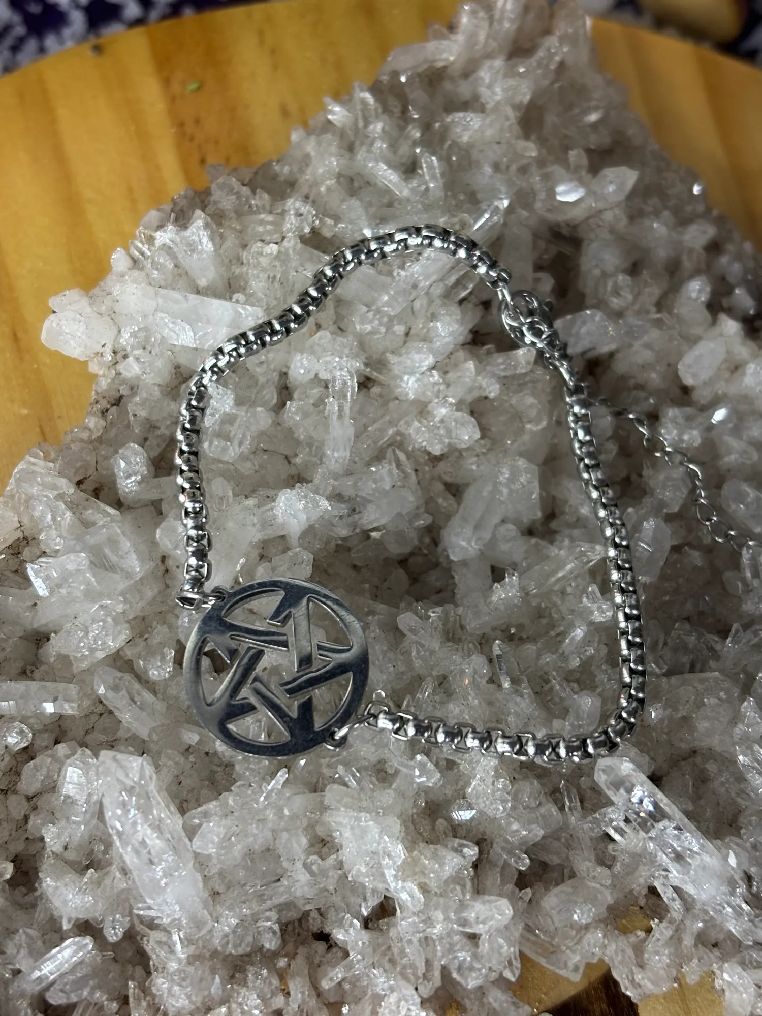Pulsera Pentagrama en acero, protección - Image 1