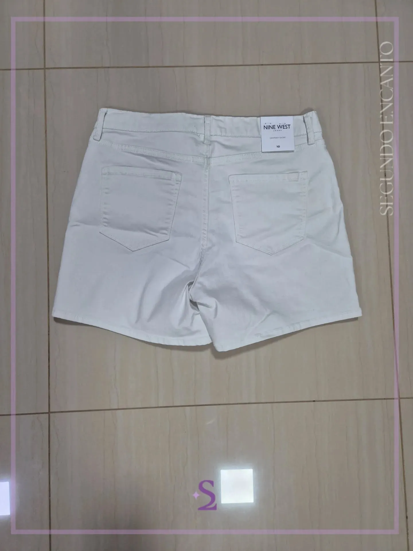 Short blanco talla 10 - Image 2