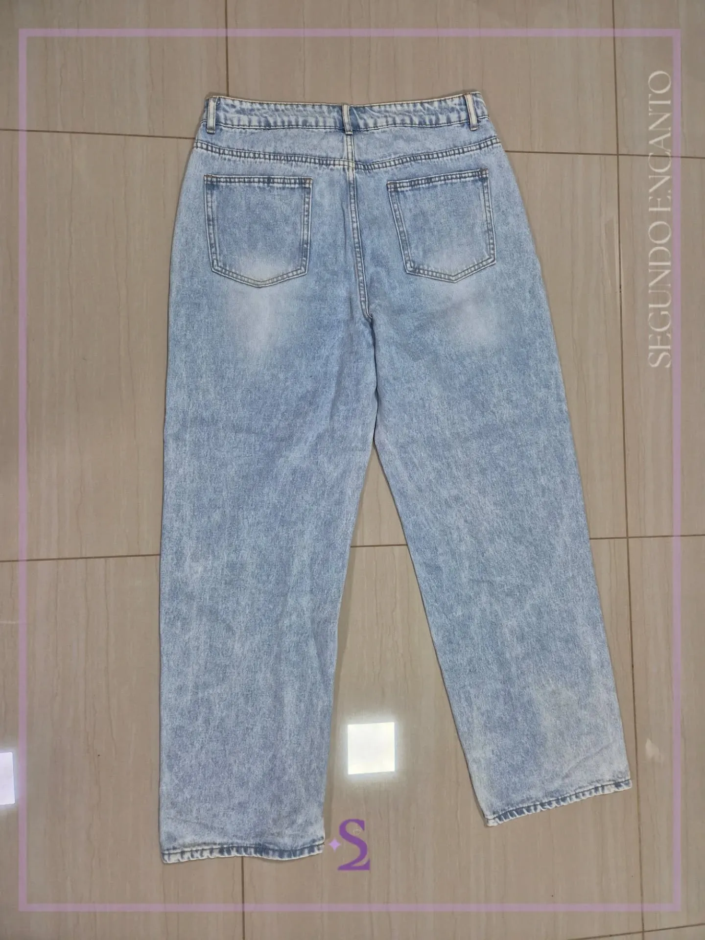 Jeans recto nuevo celeste lavado 32 (L-XL) - Image 2