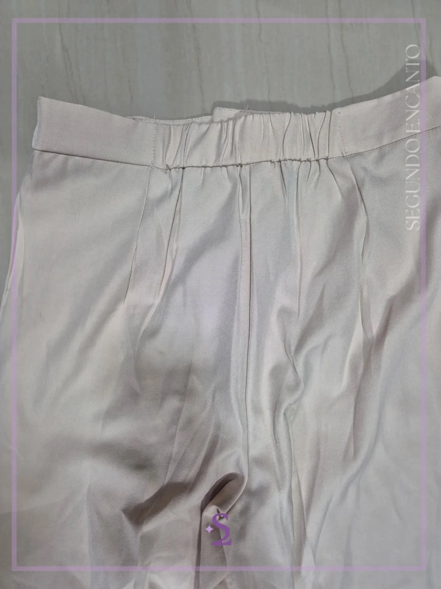 Pantalon de vestir color crema L - Image 2