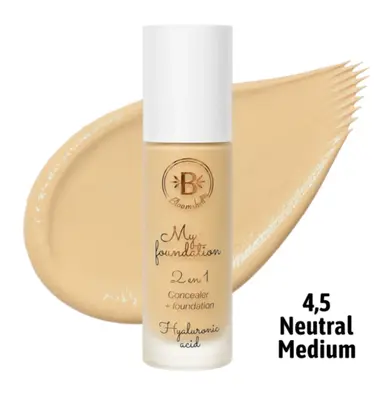 BASE LIQUIDA 2EN1 TONO 4.5 NEUTRAL MEDIUM BLOOMSHELL