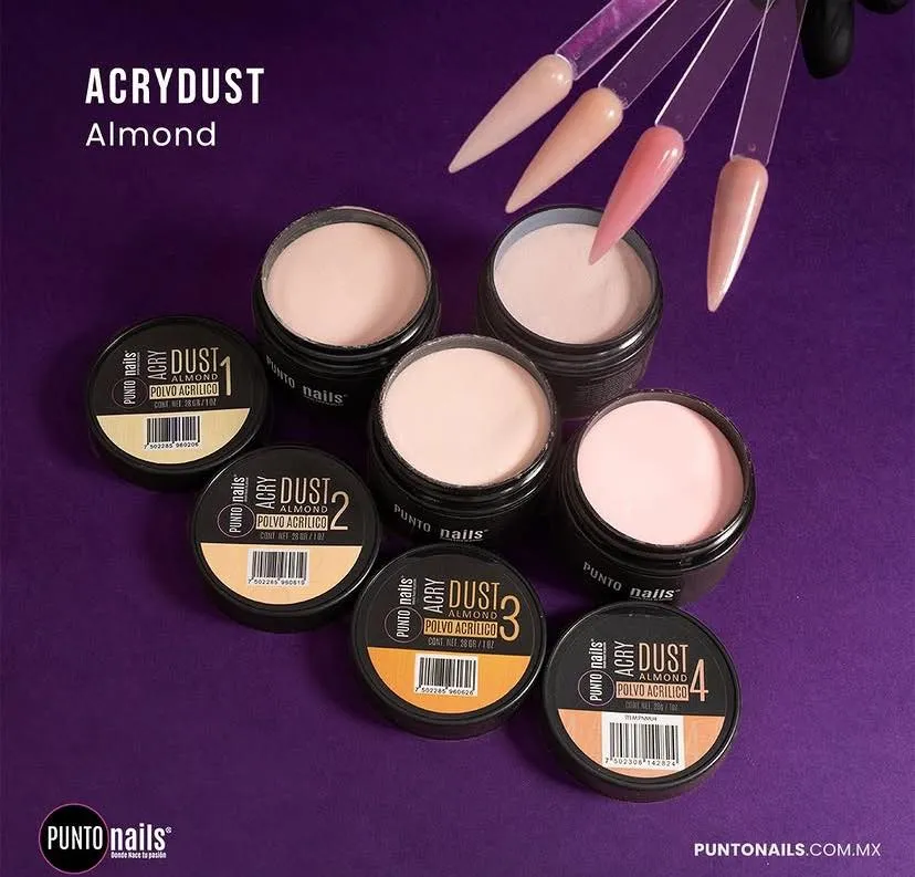 ACRILICO DUST ALMOND 1OZ PUNTO NAILS - Image 1