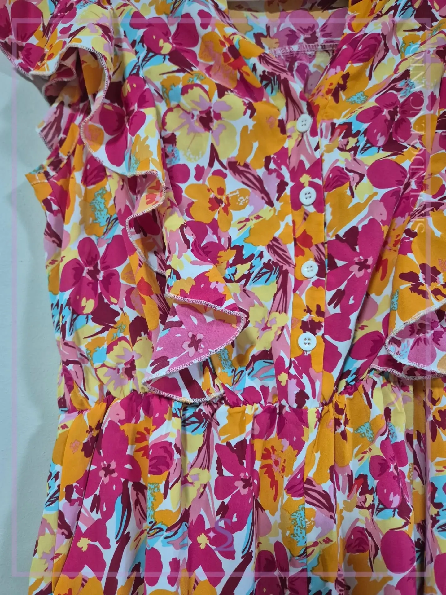 Romper floreado simula vestido L - Image 3
