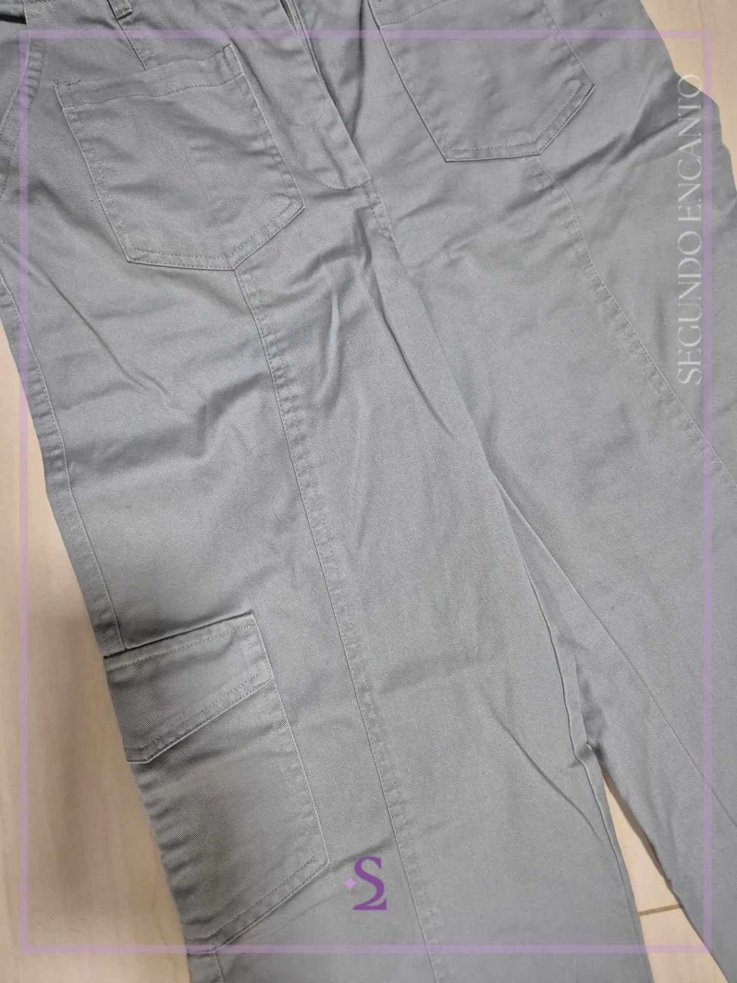 Pantalon gris tipo cargo S como nuevo - Image 3