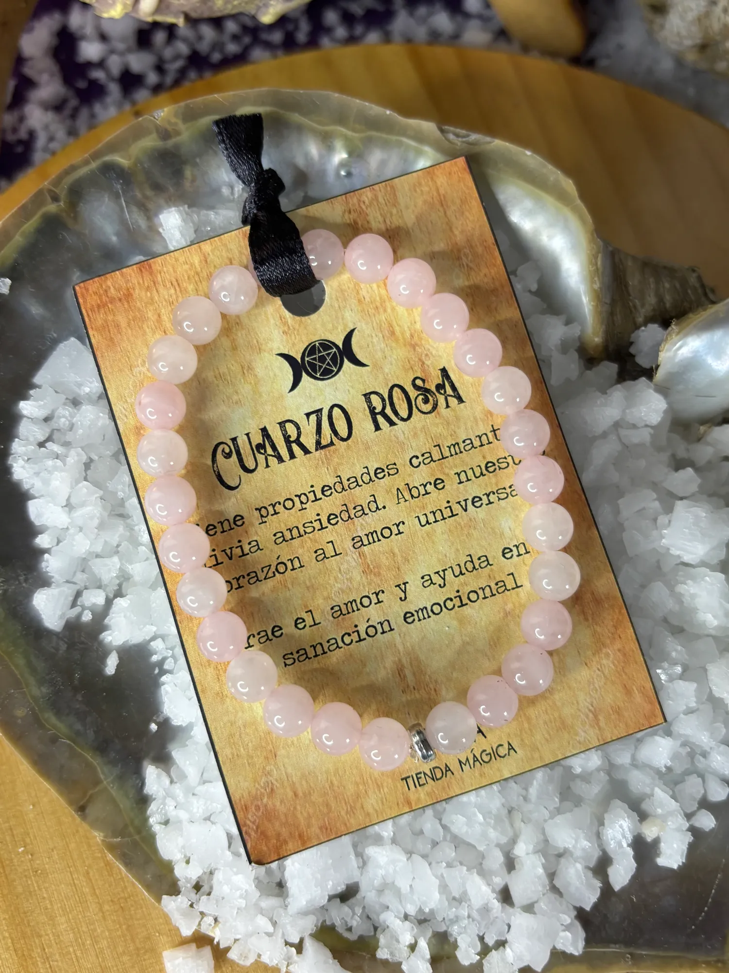 Pulsera Cuarzo Rosa, amor - Image 1