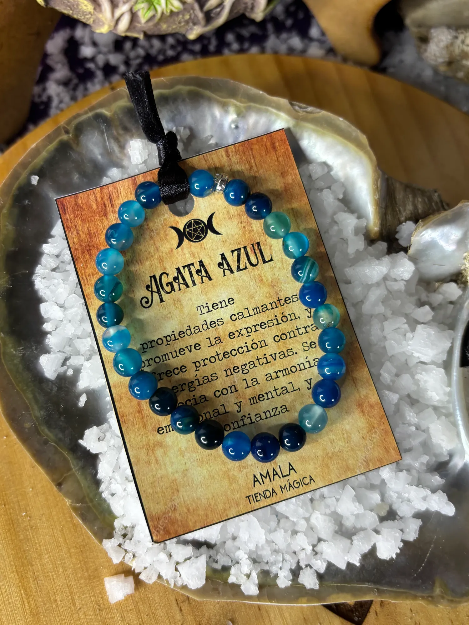 Pulsera Ágata Azul, tranquilidad - Image 1