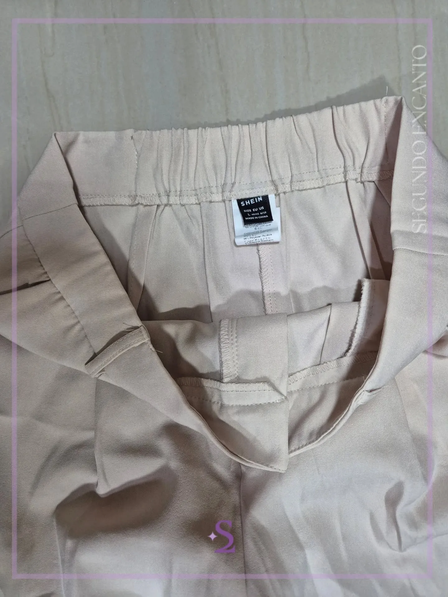 Pantalon de vestir color crema L - Image 5