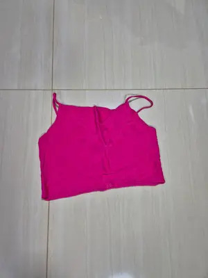 Crop top rosado S