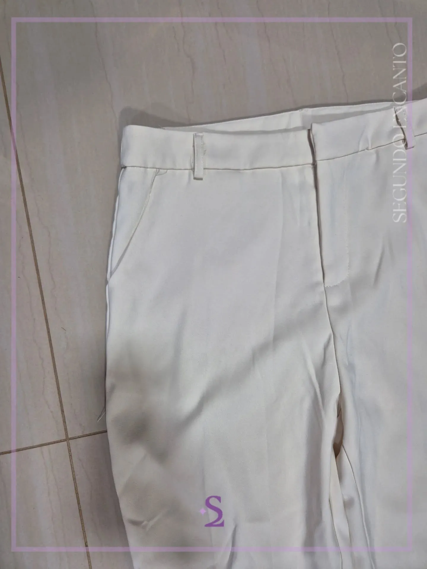 Pantalon formal blanco hueso L grande - Image 2