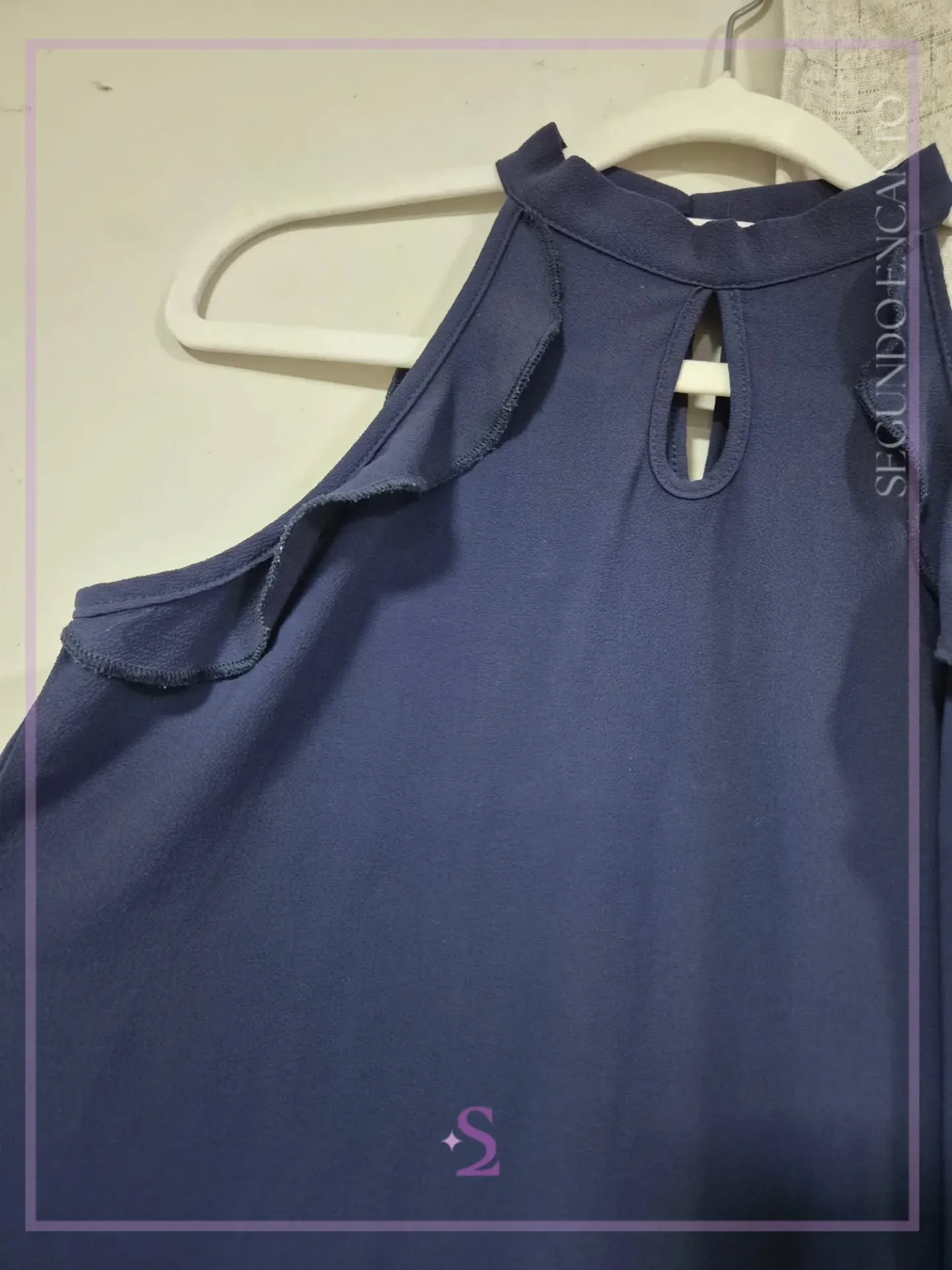 Blusa azul cuello alter S/M - Image 4