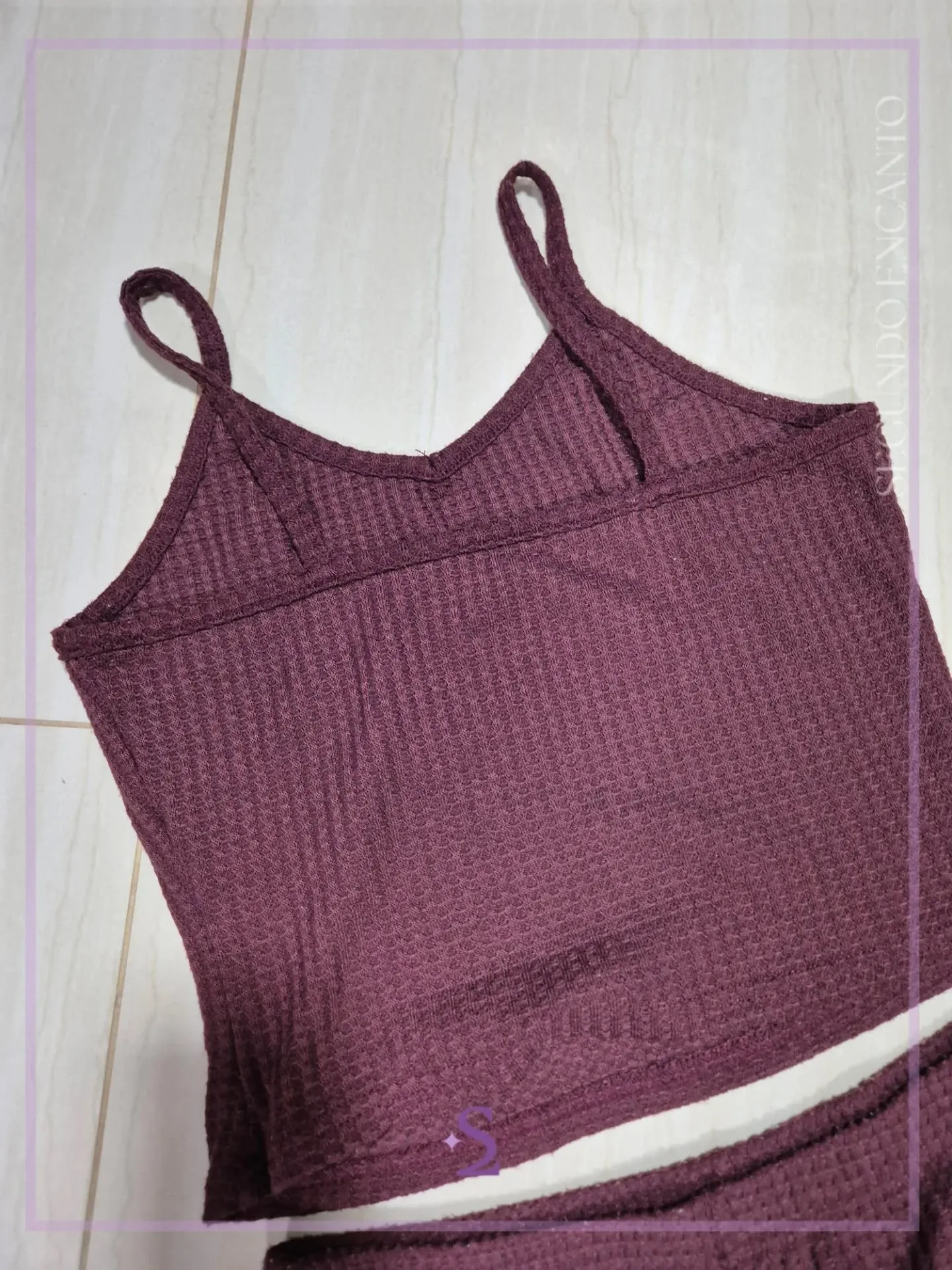 Set pijama vino tela wafle L - Image 4