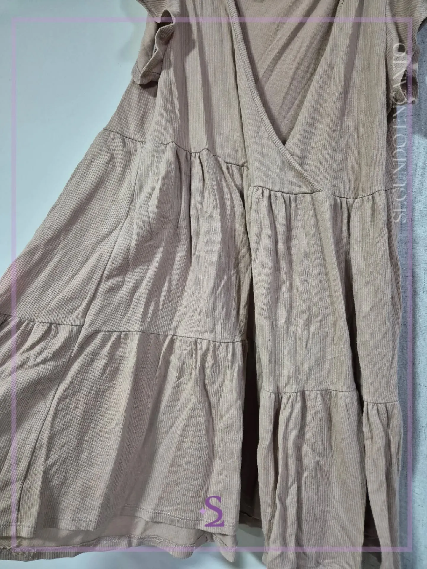 Vestido beige para andar en casa L - Image 6