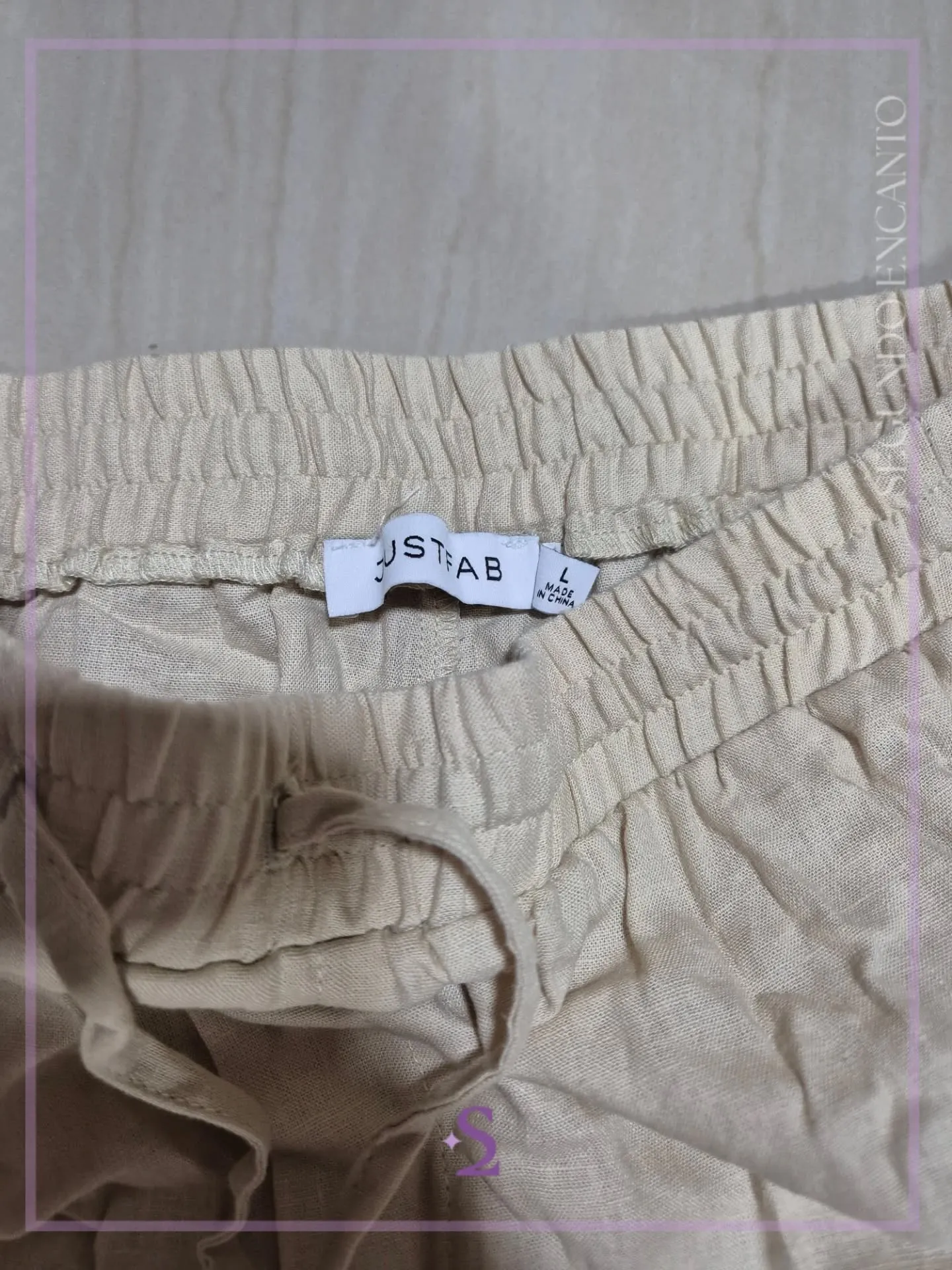 Pantalon casual de lino L - Image 4