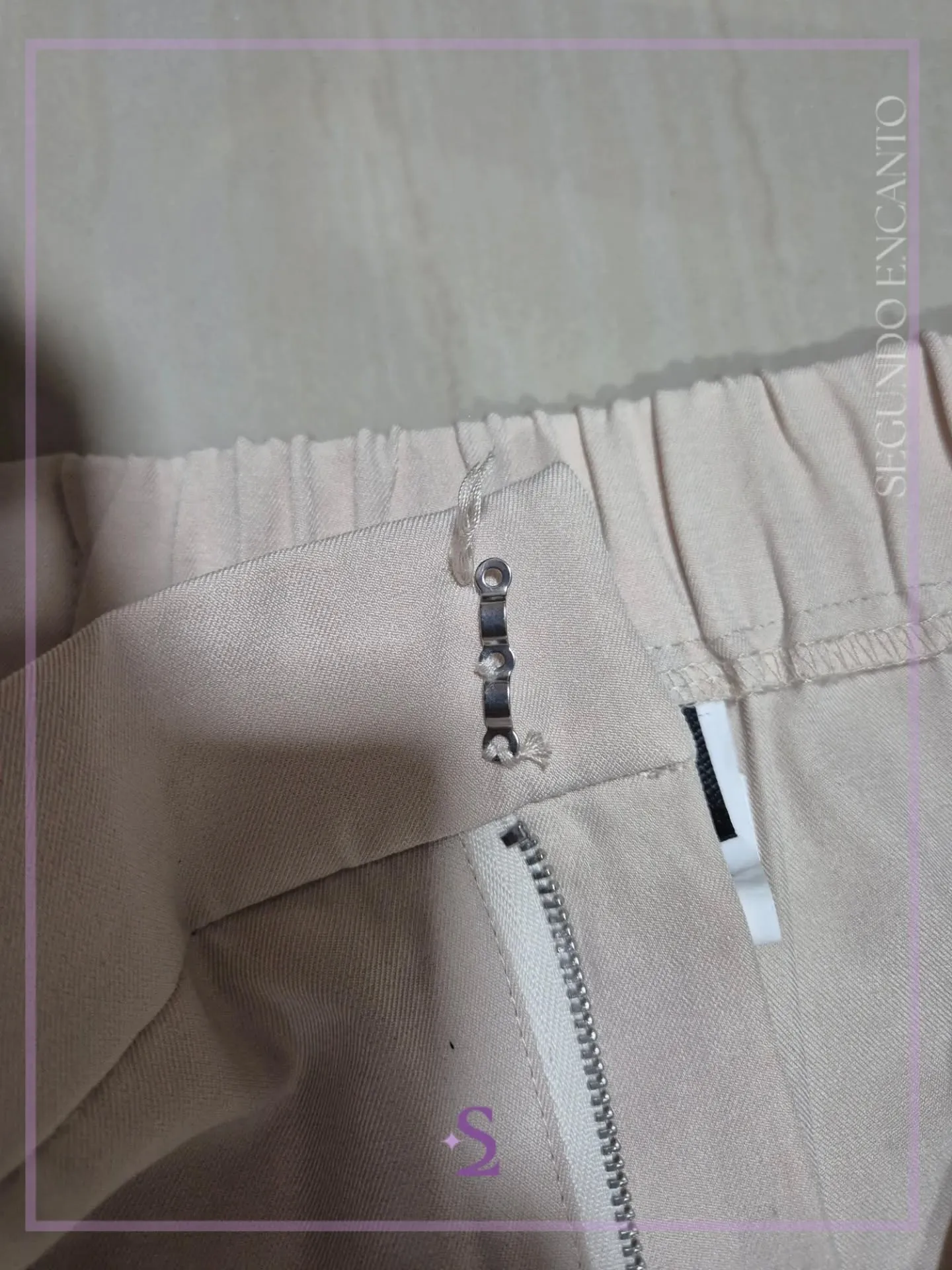 Pantalon de vestir color crema L - Image 6