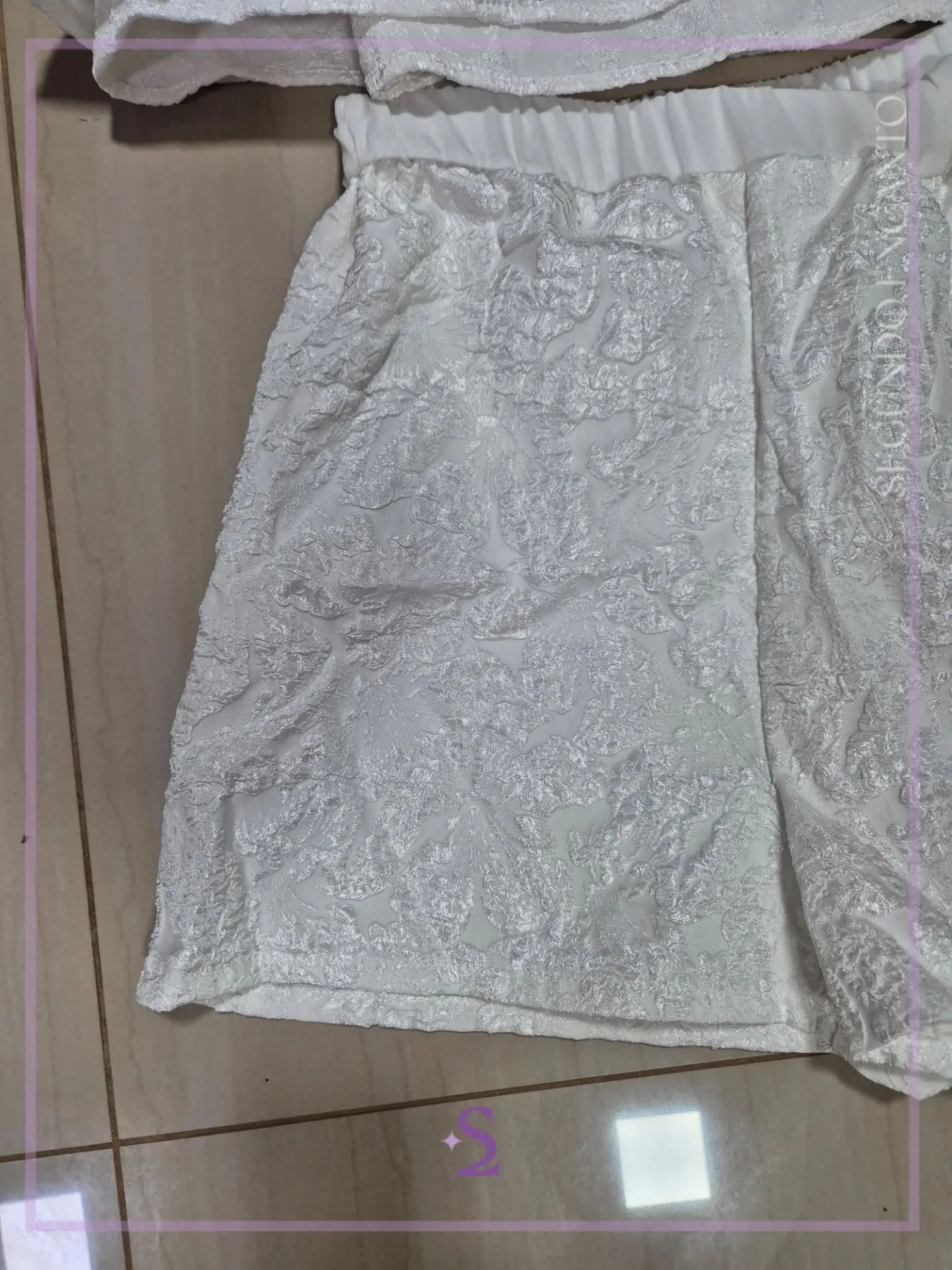 Conjunto blanco blusa y short L - Image 5