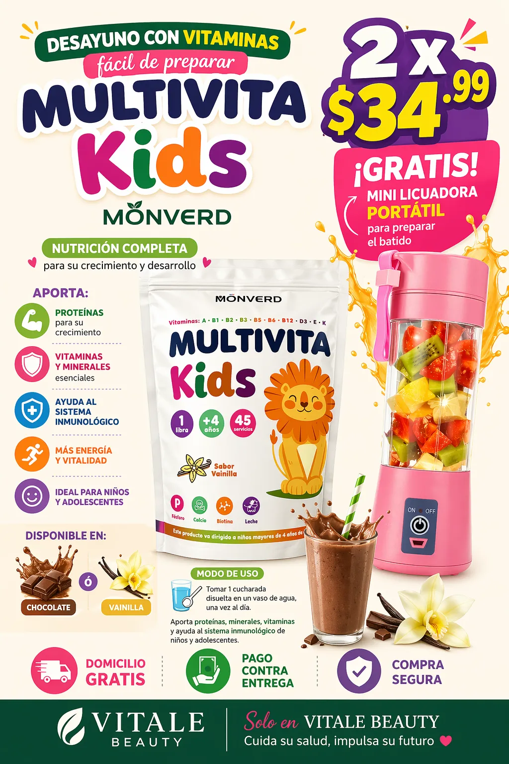 PACK MULTIVITA KIDS de MONVERD - Image 1