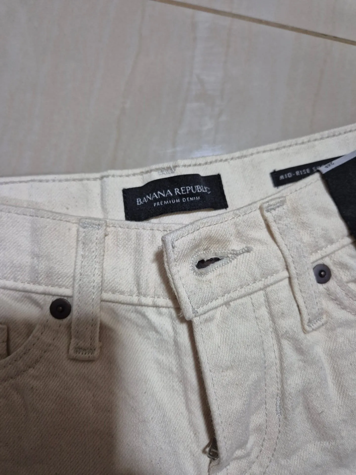 Short blanco Banana Republic talla 24 s - Image 8