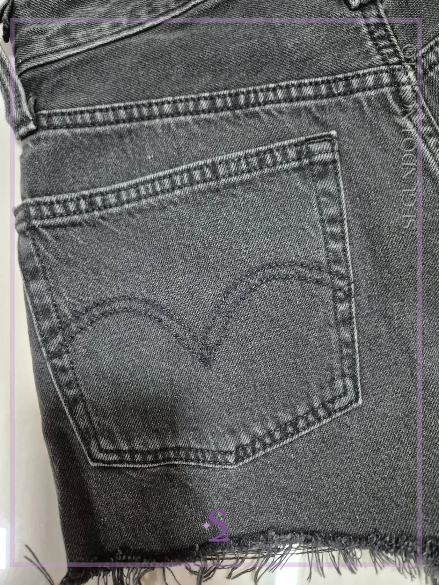 Short mezclilla color negro w24 s/m - Image 7