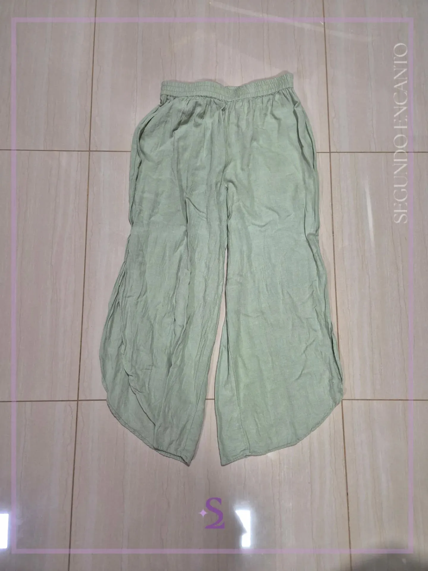 Pantalon verde playero M - Image 4